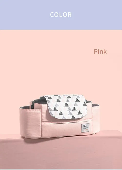High Capacity Stroller Organizer:Universal Baby Stroller Organizer effectively helps you to reduce clutter from handheld items.